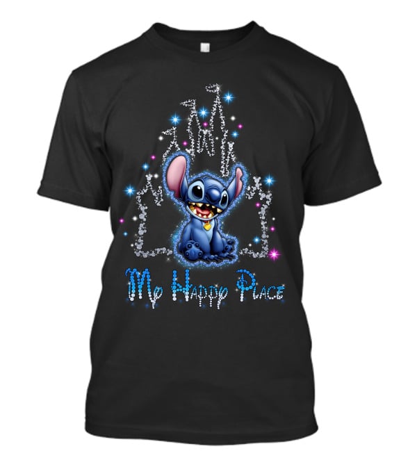 Stitch My Happy Place Disney Castle Magic T-Shirt