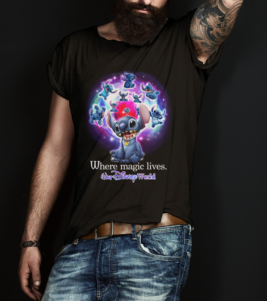 Where Magic Lives Walt Disney World Stitch T-Shirt