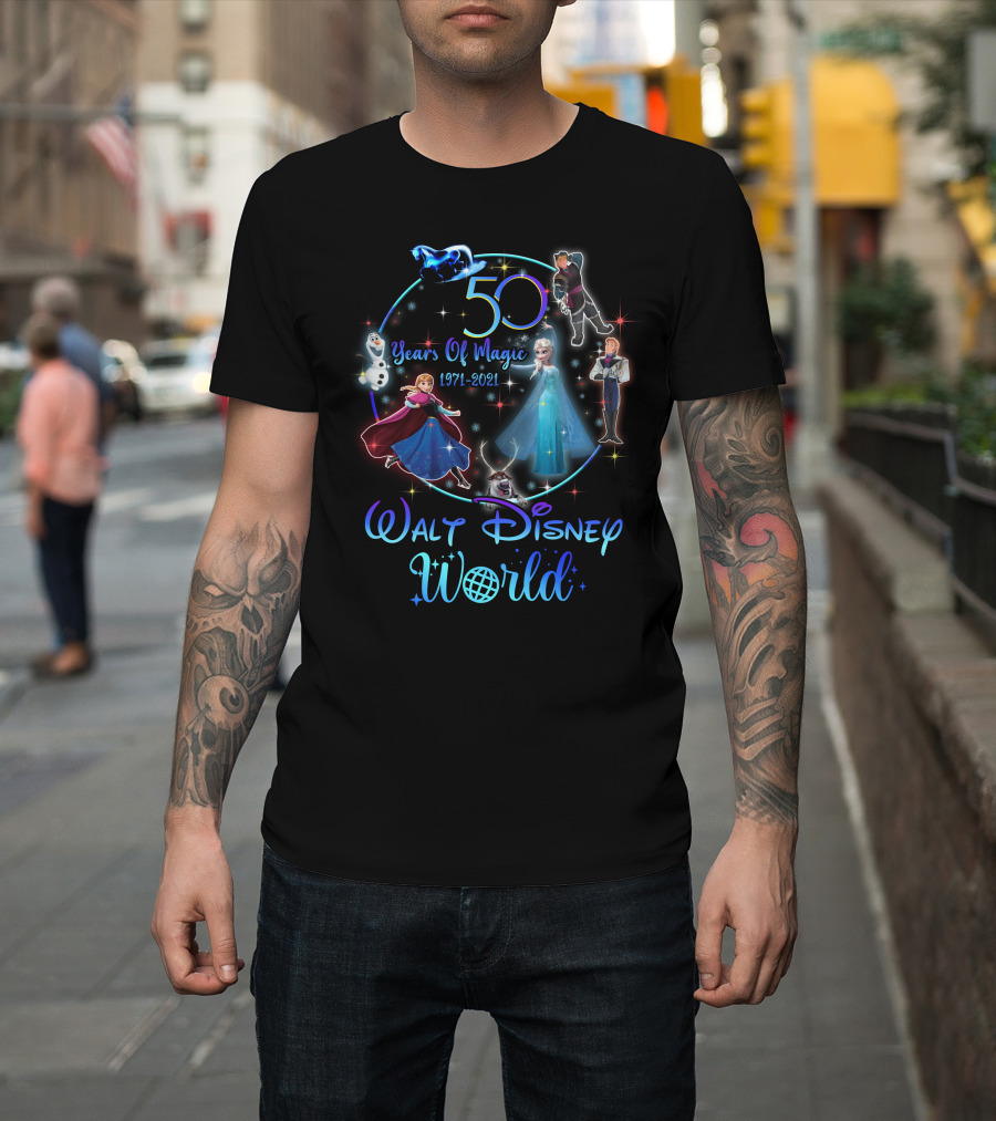 Walt Disney World 50 Years of Magic Frozen 1971-2021 T-Shirt