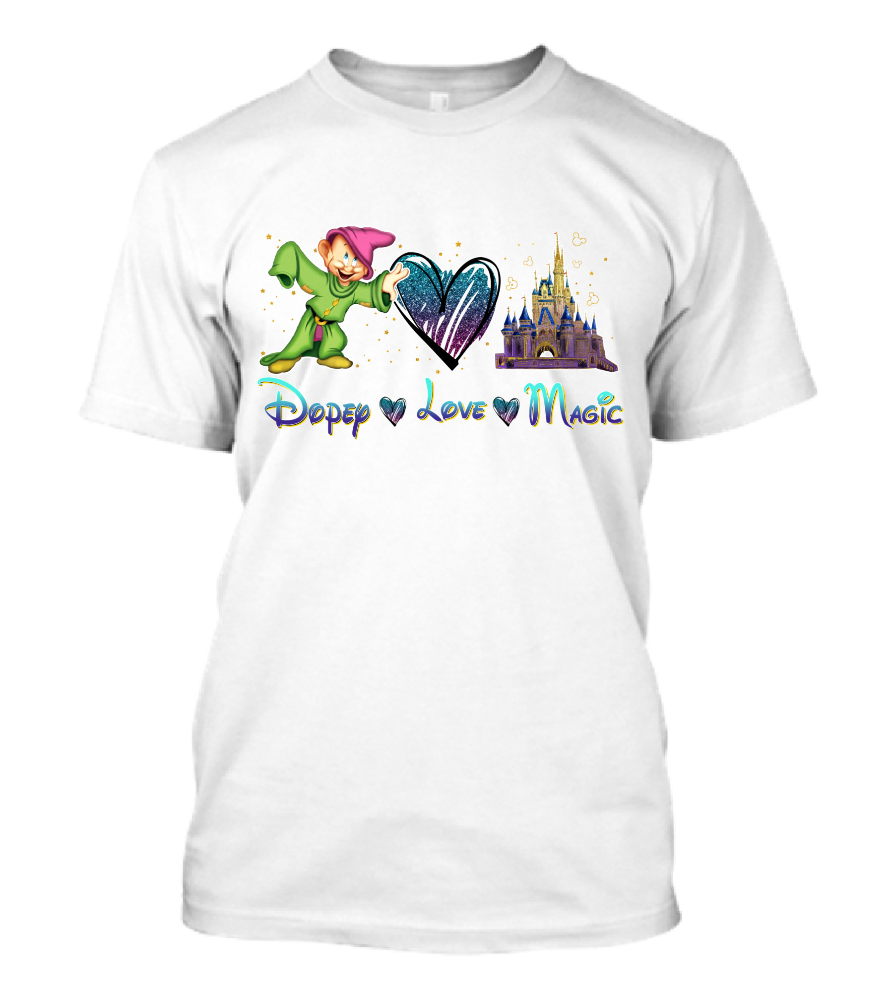 Dopey Love Magic Heart With Castle T-Shirt