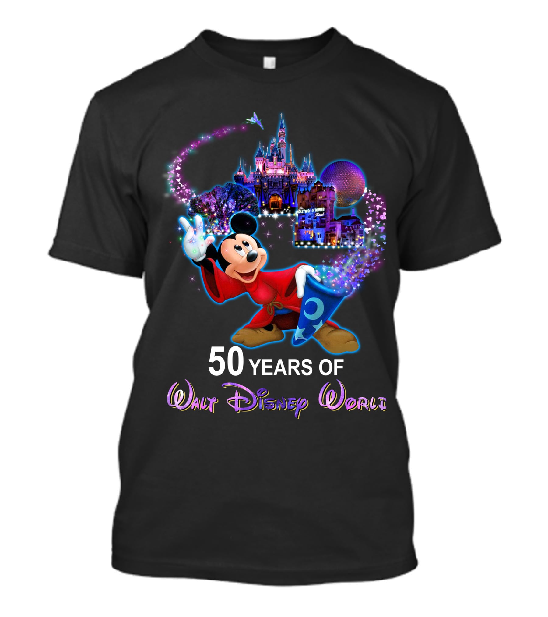 50 Years Of Walt Disney World Mickey Fantasia T-Shirt