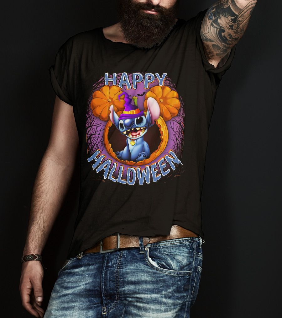 Stitch Happy Halloween Pumpkin Magic T-Shirt