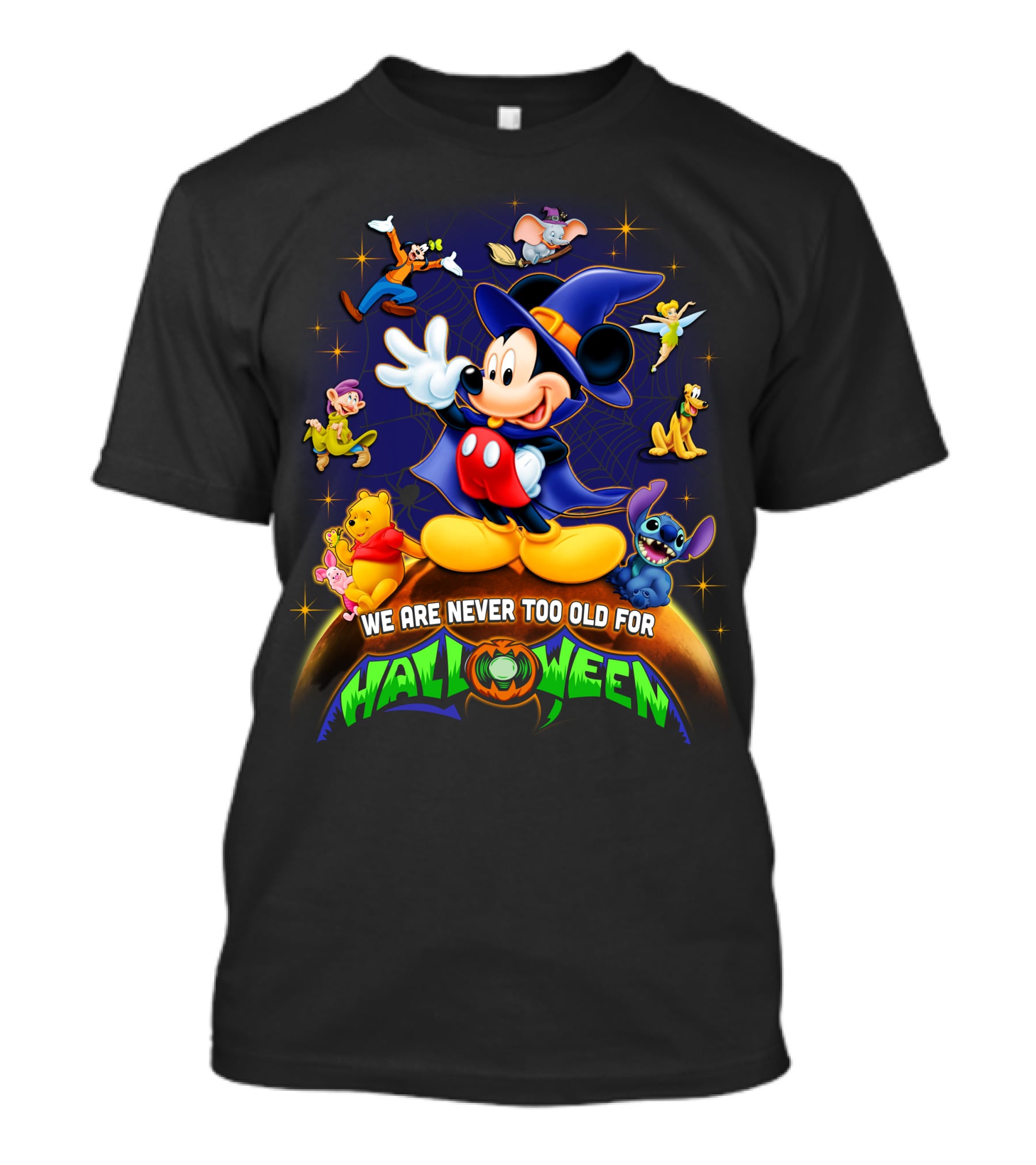 We Are Never Too Old For Halloween Mickey And Friends Disney Characters T-Shirt