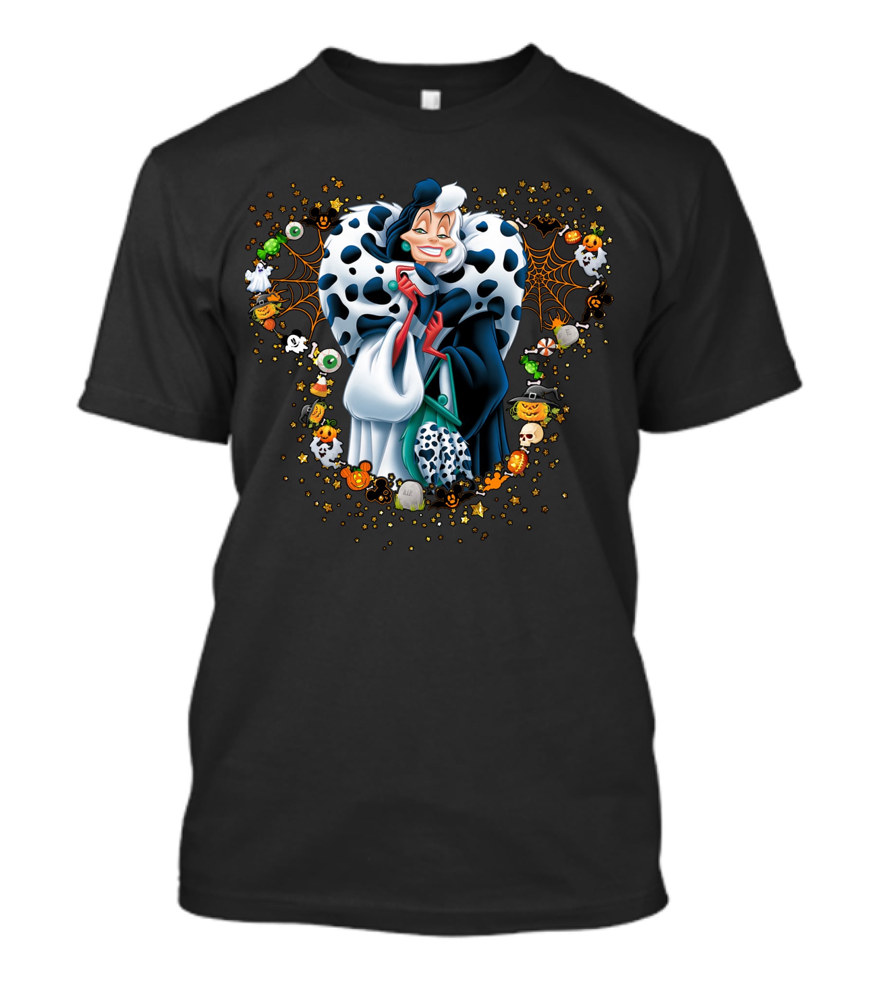 Cruella Halloween Spooky Dalmatians T-Shirt