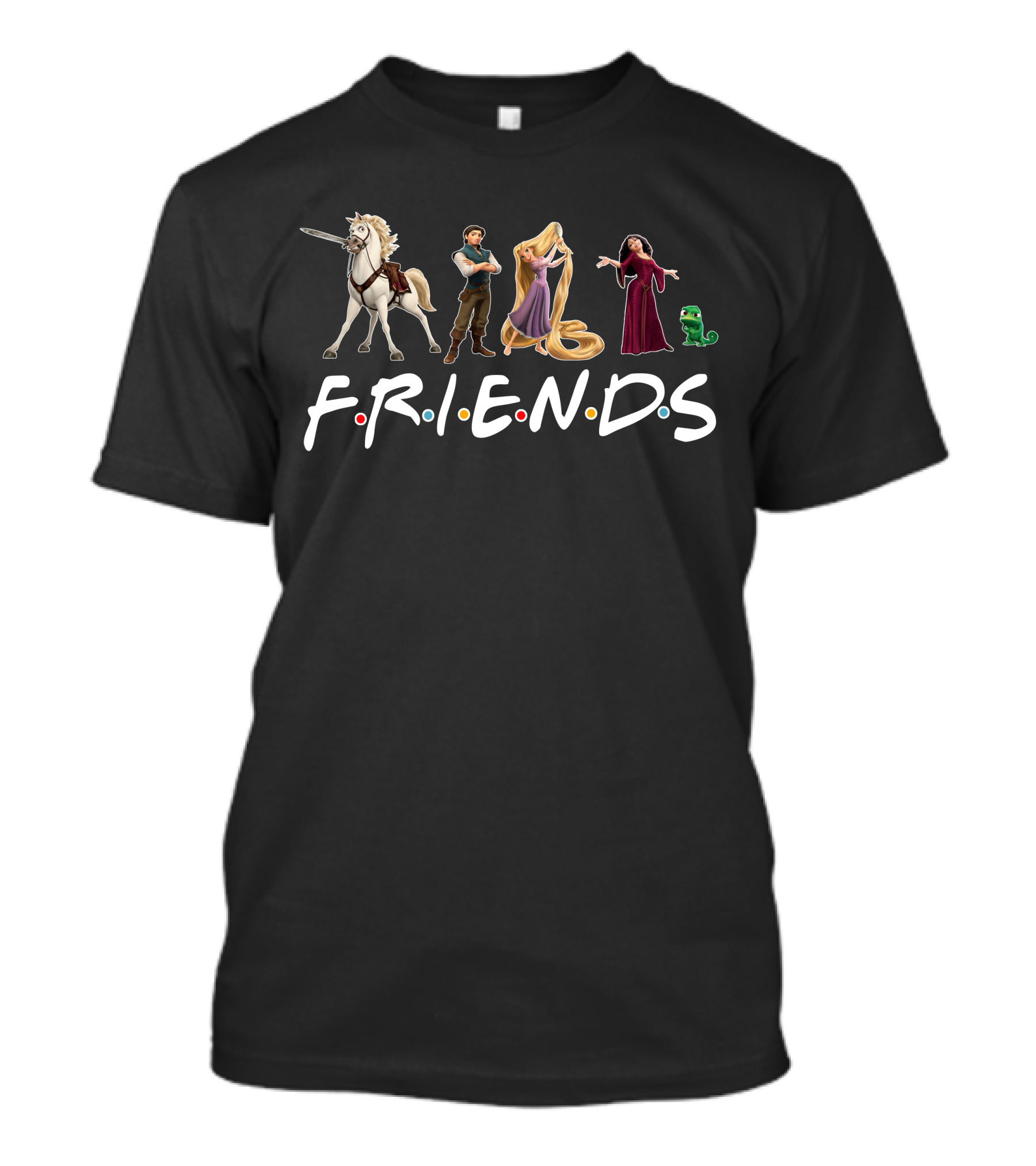 Tangled Friends Horse Rapunzel Chameleon TV Show T-Shirt