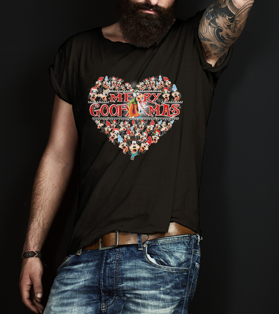 Merry Goofmas Heart Collage Christmas T-Shirt