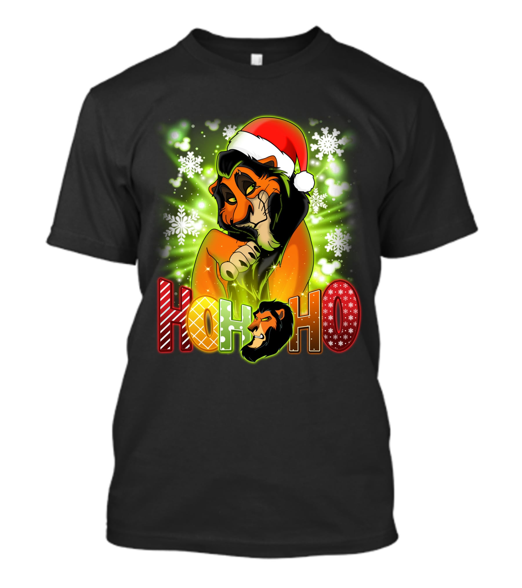 Scar Hohoho Snowflakes Santa Hat Christmas T-Shirt
