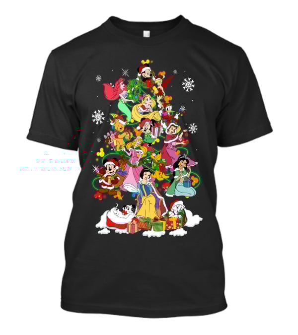 Mickey And Friends Christmas Disney Princesses Tree Holiday Magic T-Shirt