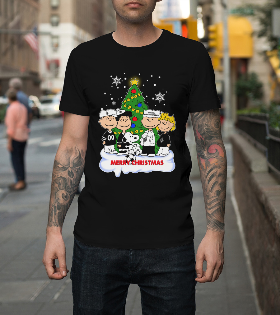 Borussia Mönchengladbach Merry Christmas Charlie Brown And Snoopy T-Shirt