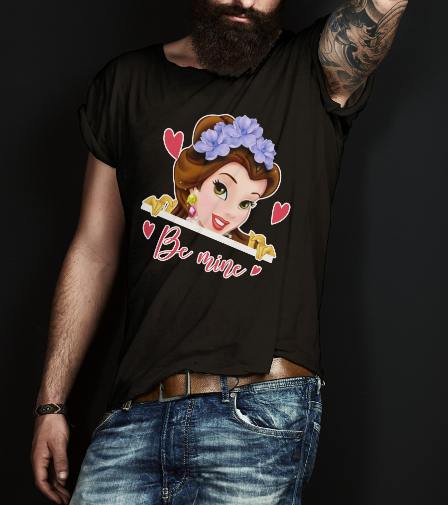 Belle Be Mine Hearts And Flowers T-Shirt