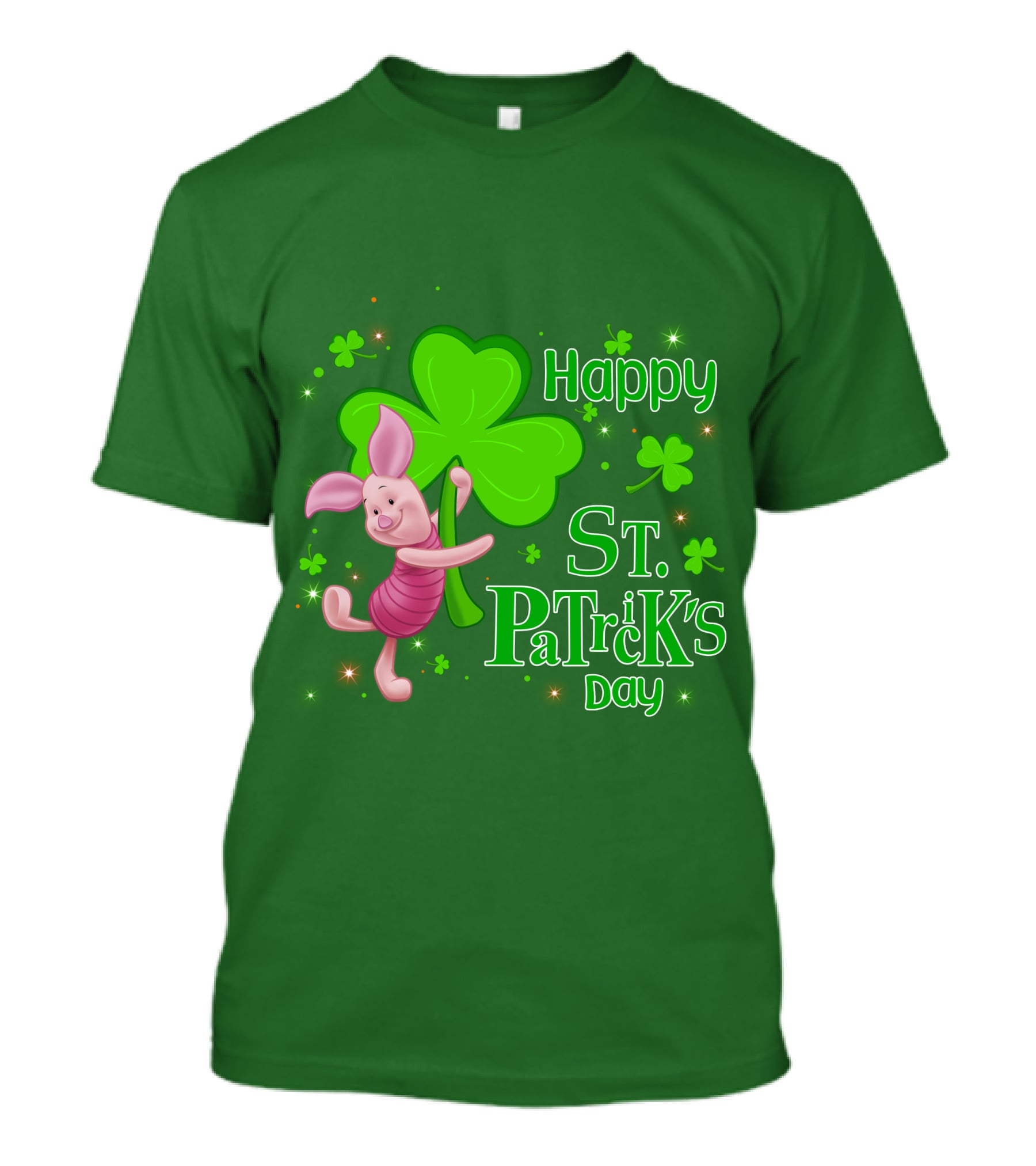 Happy St. Patrick's Day Piglet Shamrock T-Shirt