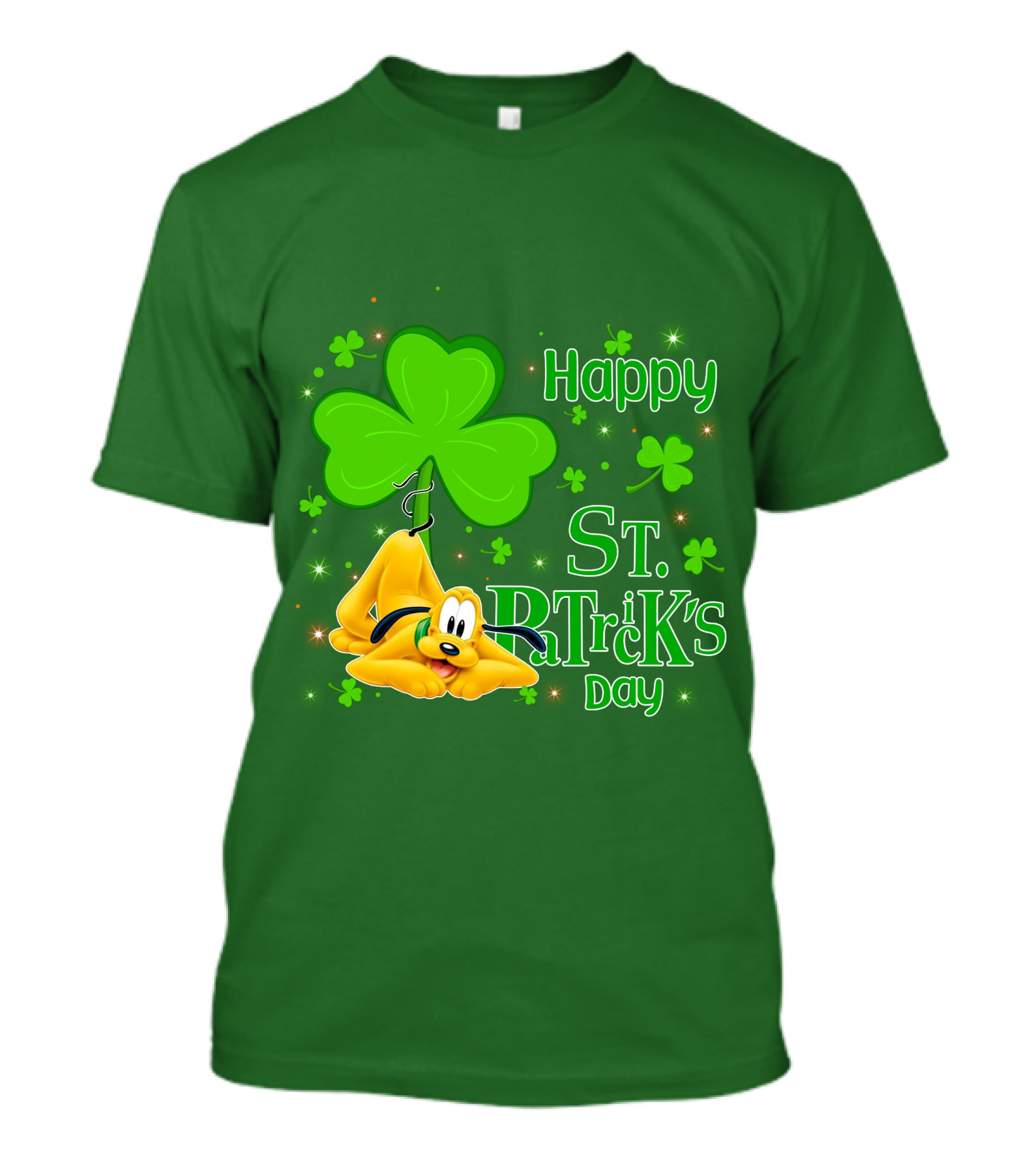 Happy St Patrick's Day Pluto Shamrock T-Shirt