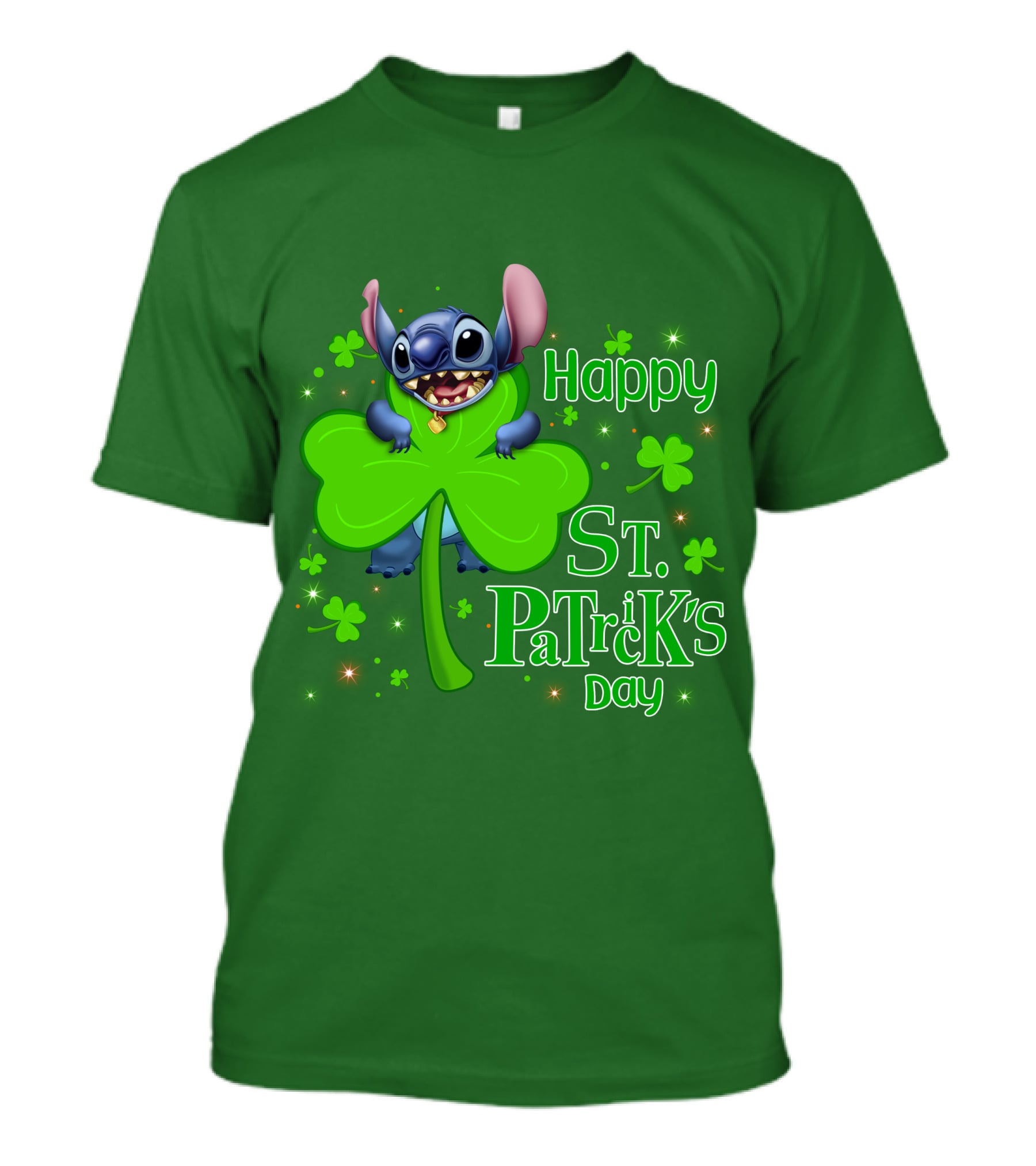 Happy St. Patrick's Day Stitch Shamrock T-Shirt