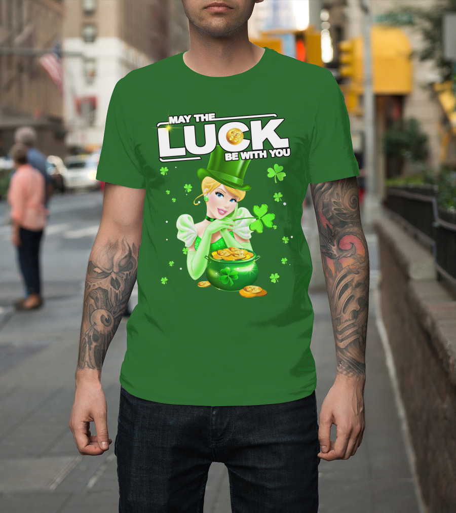 Cinderella May the Luck Be With You St. Patrick's Day T-Shirt