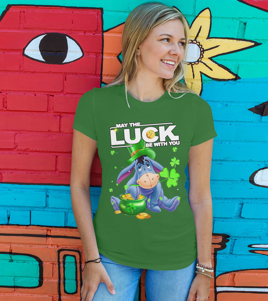 May The Luck Be With You Eeyore St Patrick's Day T-Shirt