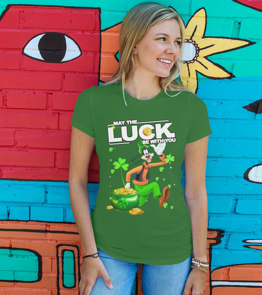 May The Luck Be With You Goofy St Patrick's Day T-Shirt