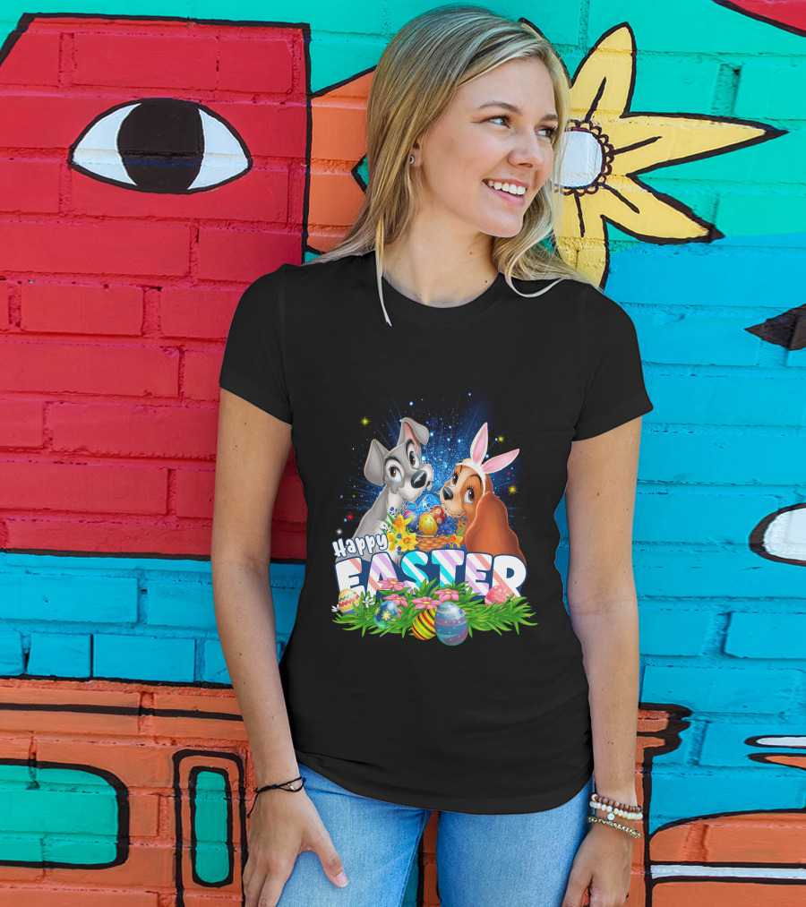Lady And The Tramp Happy Easter T-Shirt