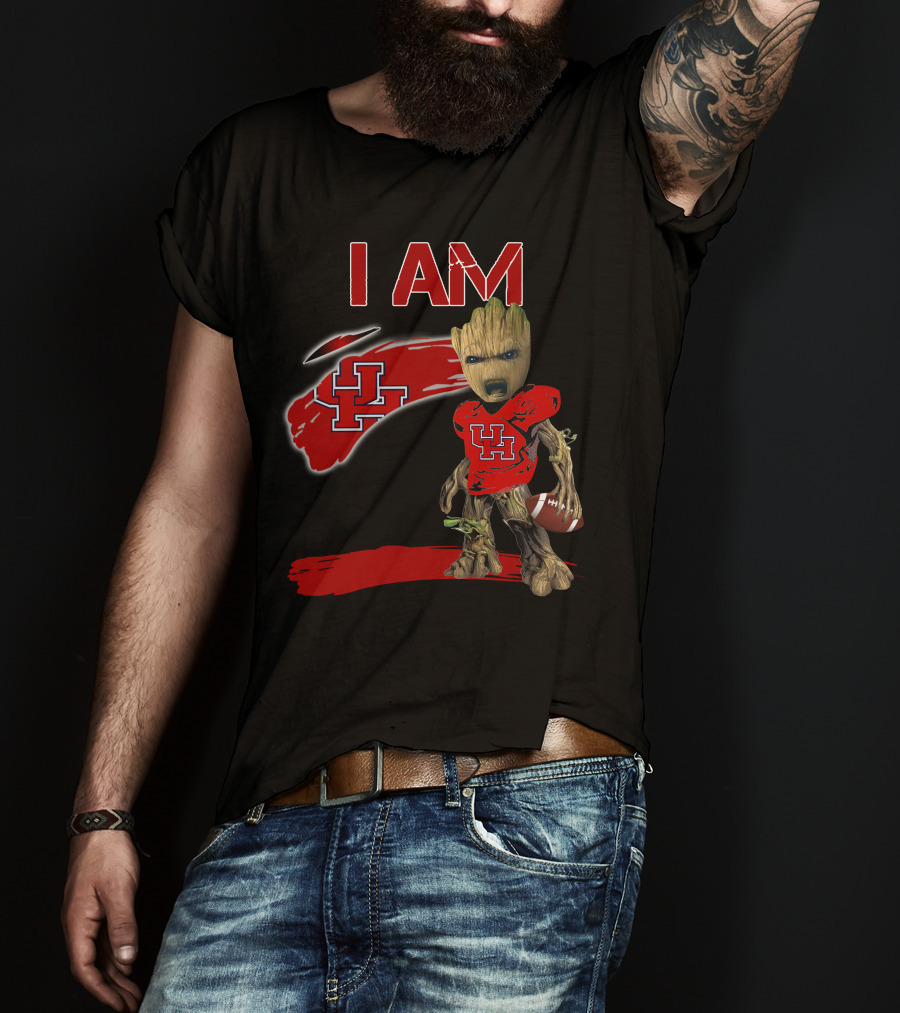 I AM UH Groot Football Houston T-Shirt