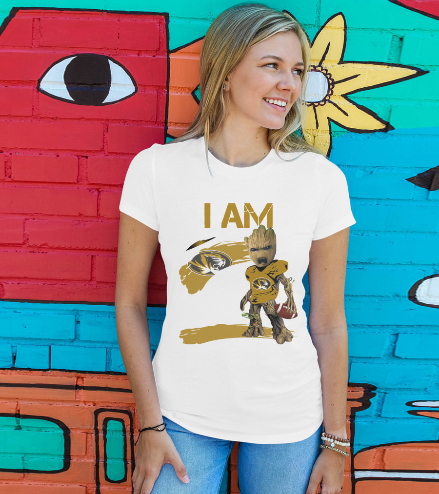 I AM Missouri Football Tiger Groot T-Shirt
