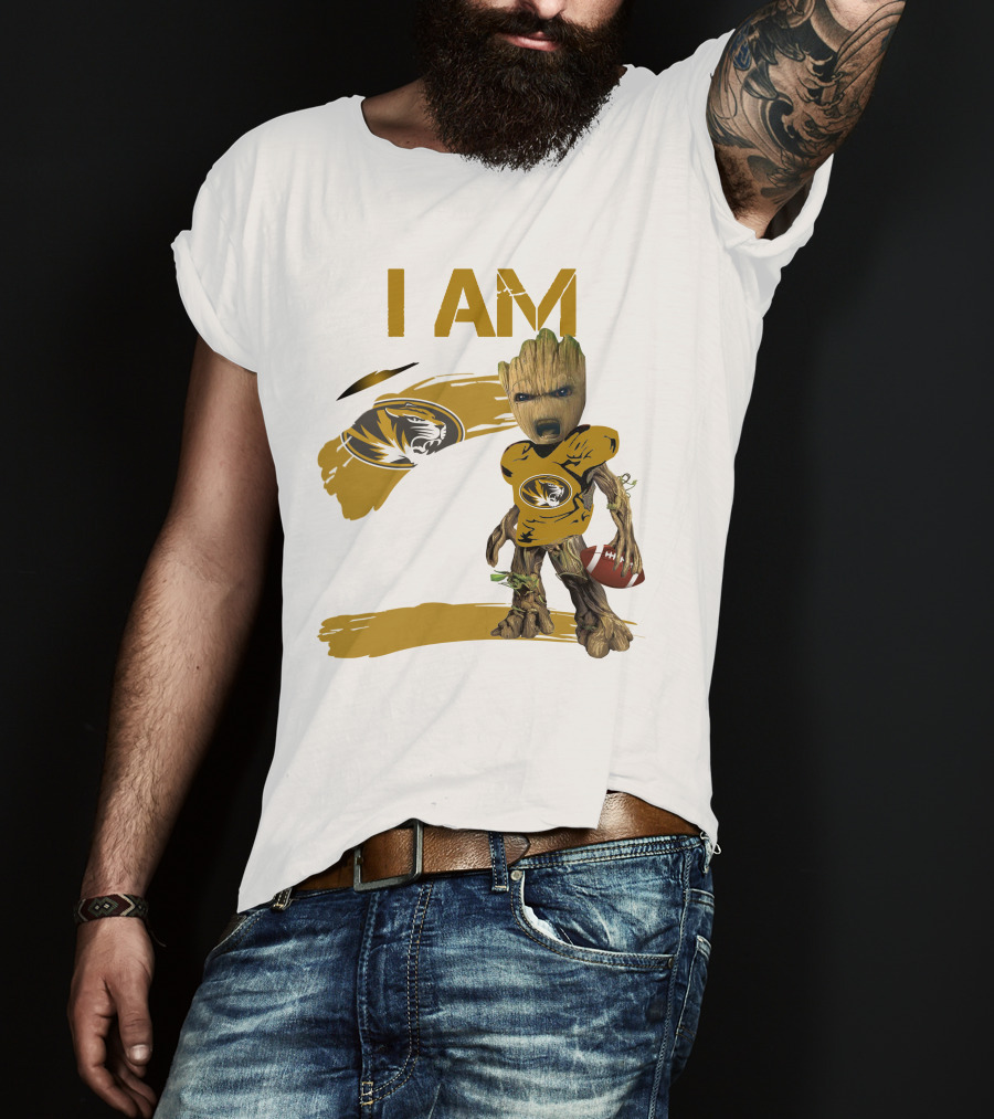 I AM Missouri Football Tiger Groot T-Shirt