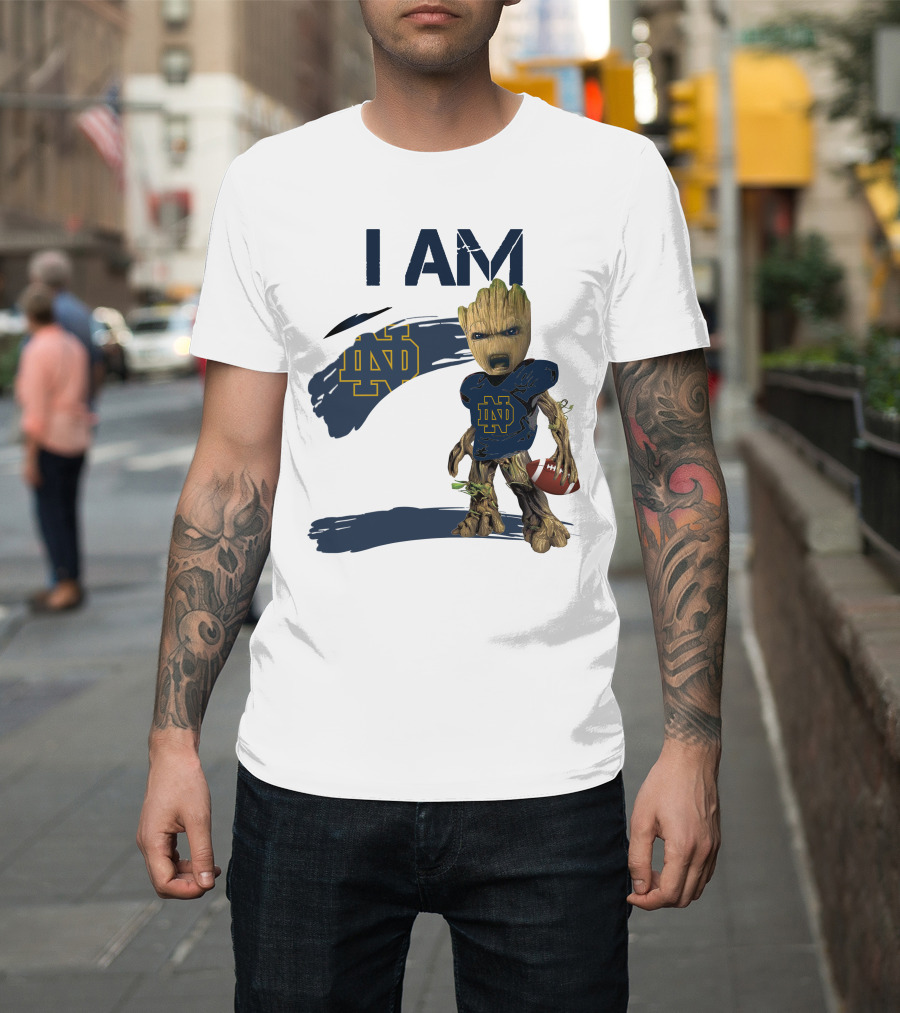 I AM Notre Dame ND Football Groot T-Shirt