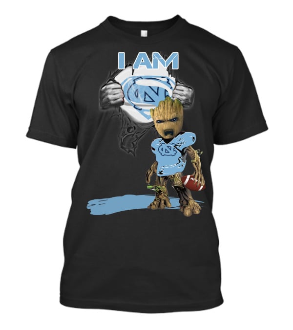 I AM Tarheel Baby Groot Superman T-Shirt