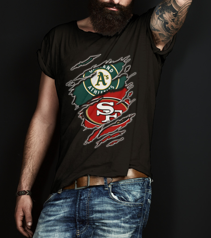 Oakland Athletics San Francisco 49ers Split T-Shirt