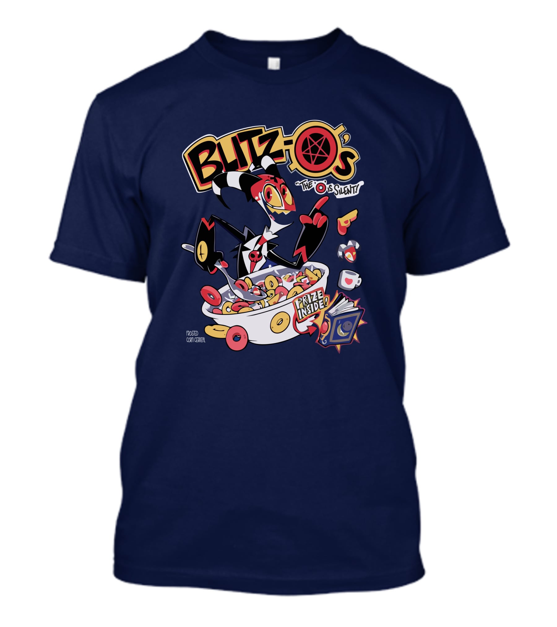 Blitzo's The O Is Silent Prize Inside Cereal Hazbin Hotel Store T-Shirt