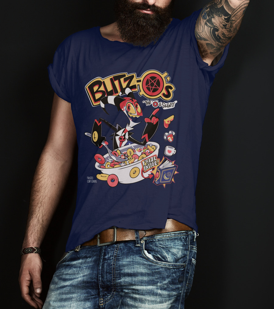 Blitzo's The O Is Silent Prize Inside Cereal Hazbin Hotel Store T-Shirt