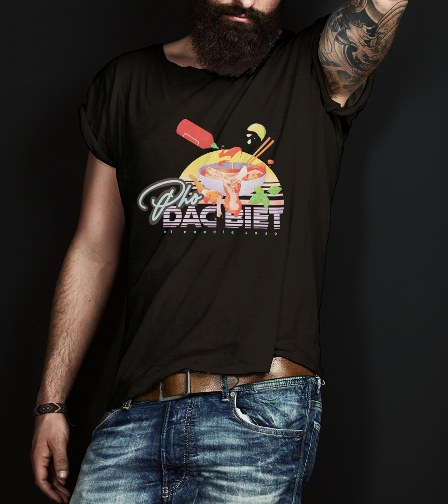 Pho Dac Biet Noodle Soup Bibisama Vibrant Bowl T-Shirt