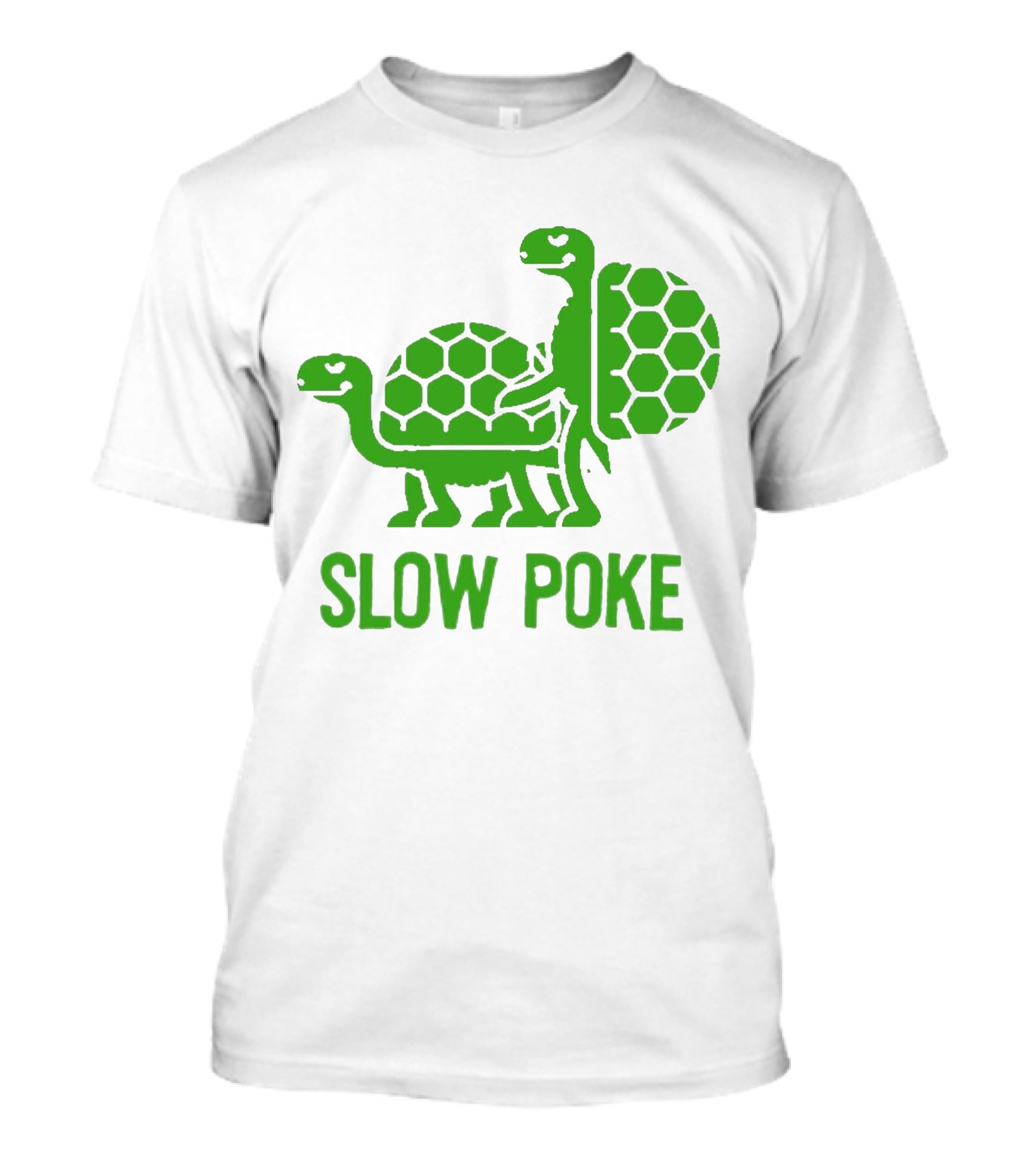 Slow Poke Turtles Hexagonal Pattern Fun T-Shirt