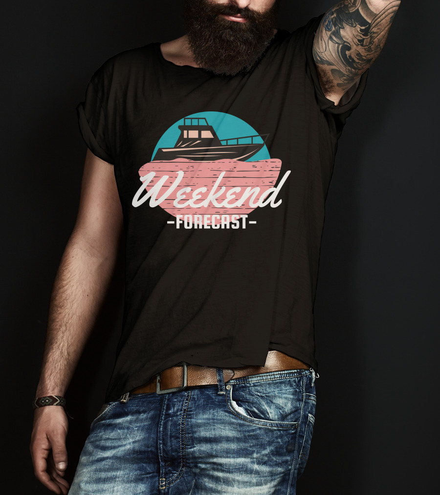 Weekend Forecast Boat On Water T-Shirt