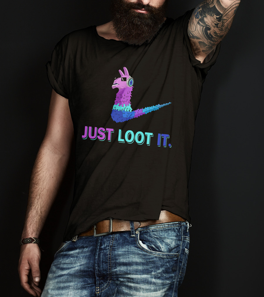 Just Loot It Llama Icon T-Shirt