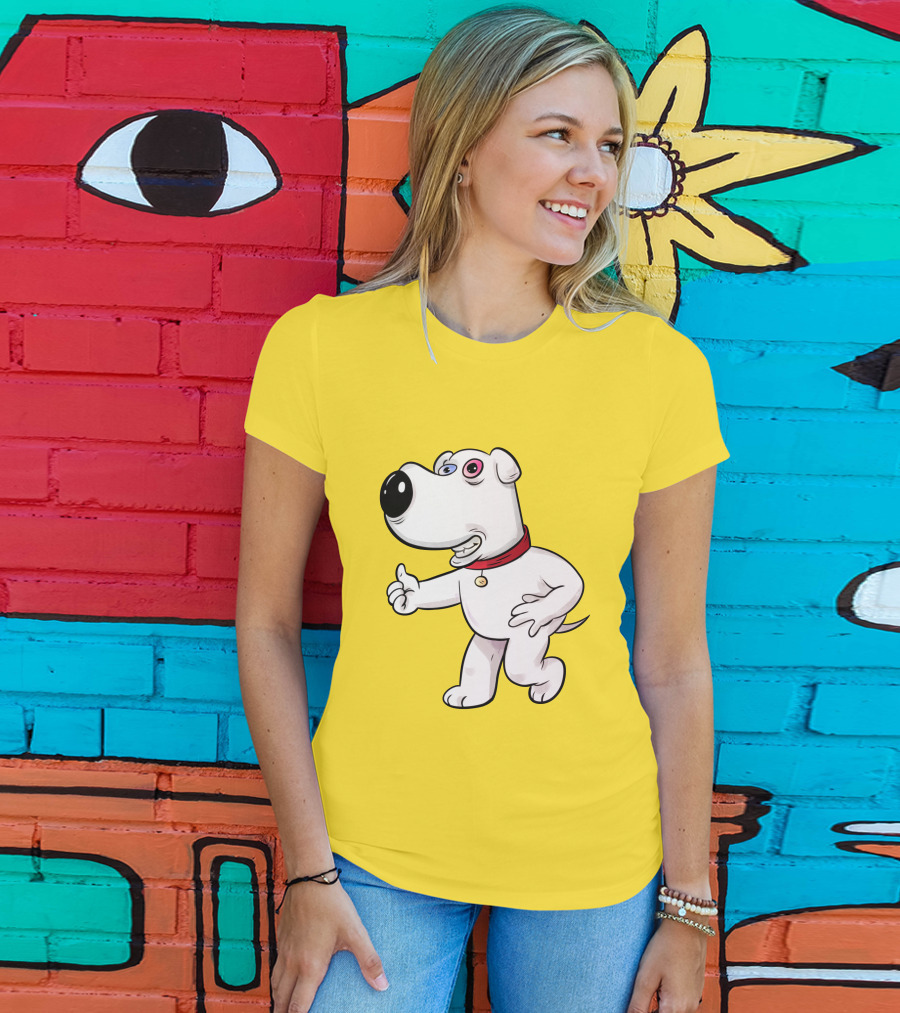Brian Griffin Psychedelic Style Family Guy Character T-Shirt
