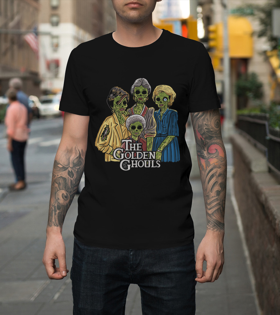 The Golden Ghouls Zombie Parody Featuring Iconic Quartet T-Shirt