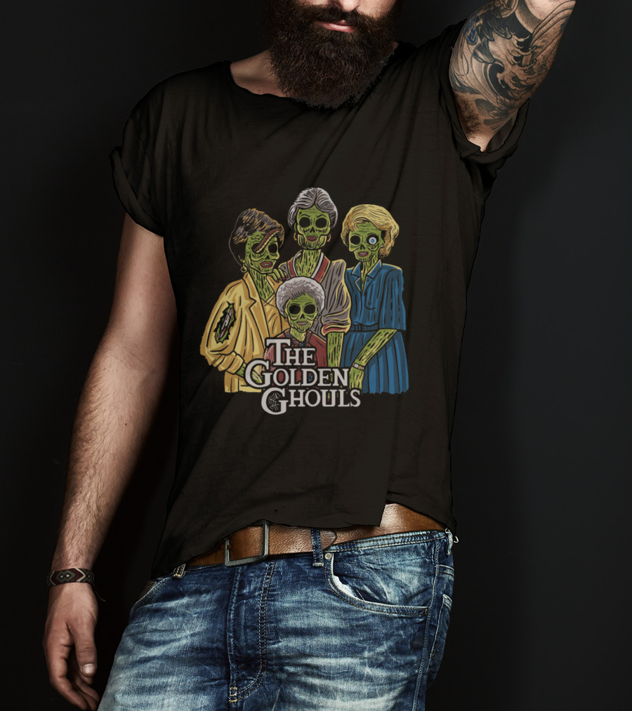 The Golden Ghouls Zombie Parody Featuring Iconic Quartet T-Shirt