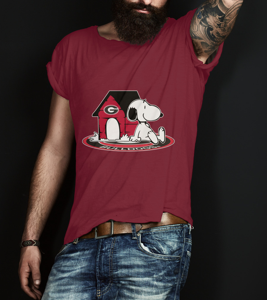Snoopy Bulldogs Georgia Football Fan Now And Forever T-Shirt