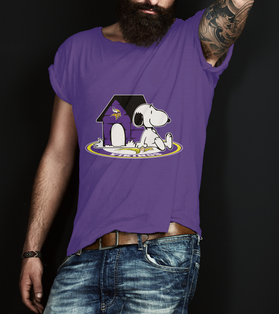 Snoopy Minnesota Vikings Football Fan Now And Forever T-Shirt