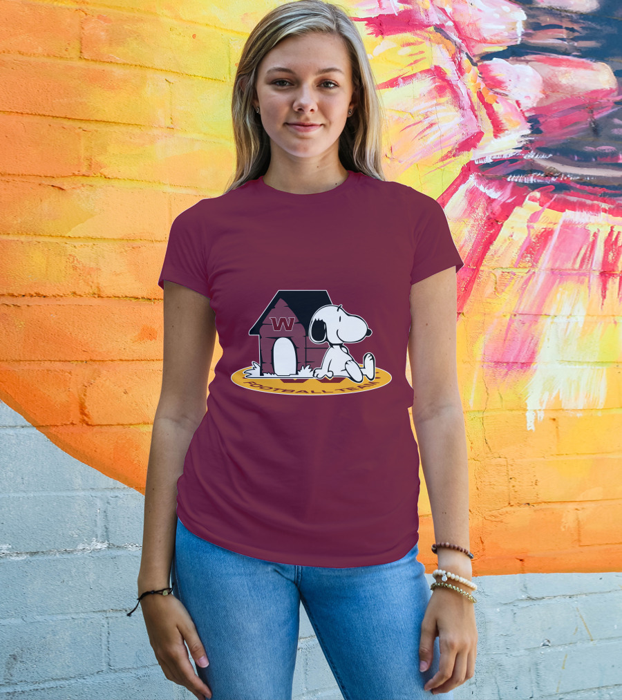 Washington Football Team Snoopy Doghouse Now And Forever T-Shirt