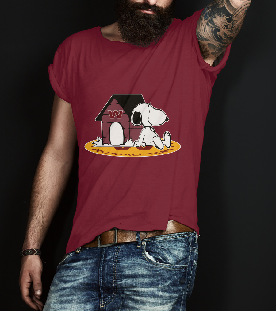Washington Football Team Snoopy Doghouse Now And Forever T-Shirt