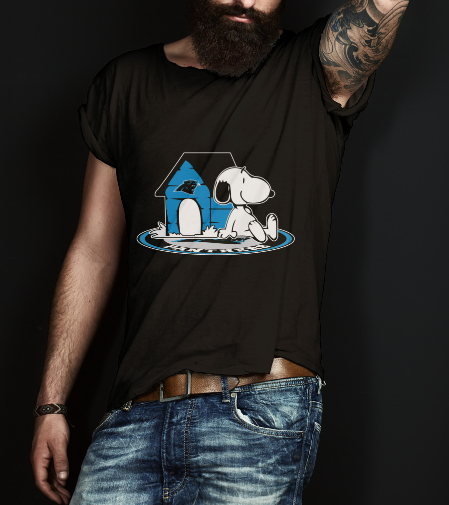 Carolina Panthers Snoopy Football Fan Now And Forever T-Shirt