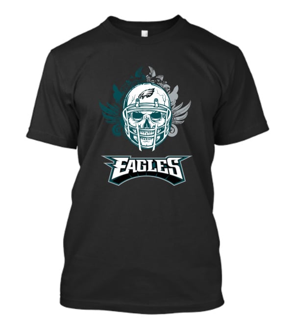 Eagles Skull Helmet With Wings T-Shirt