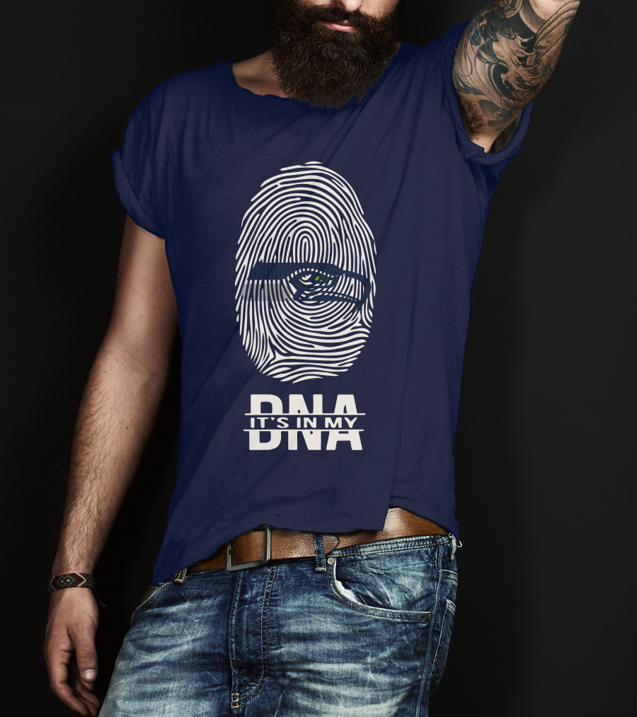 Seattle Seahawks Fingerprint It's In My DNA T-Shirt