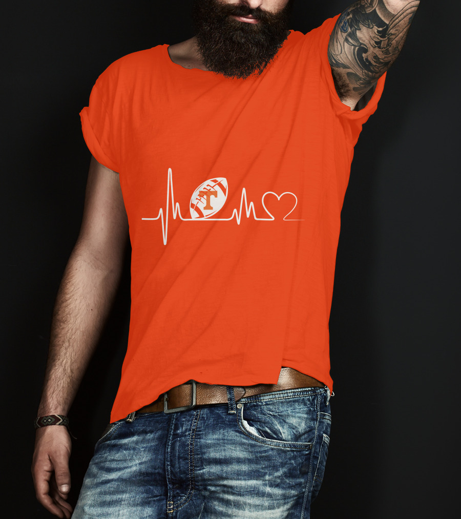 Tennessee Volunteers Football Heartbeat T-Shirt