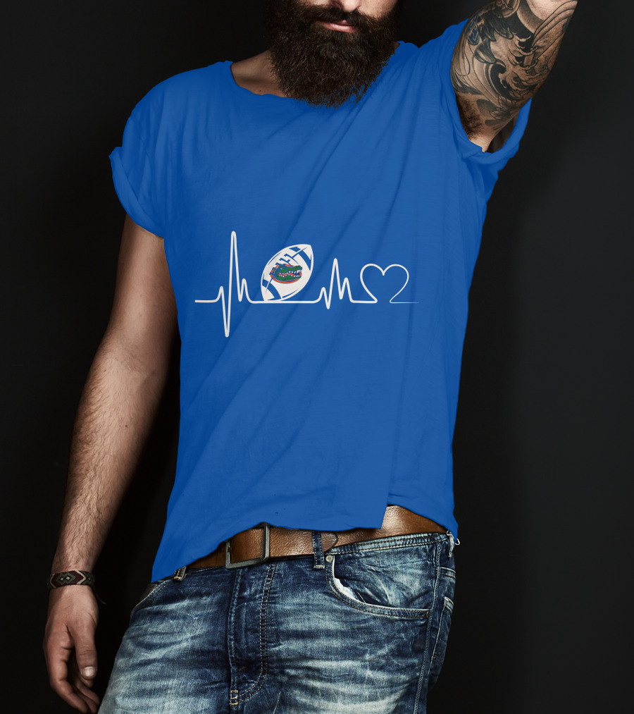Heartbeat Football Florida Gators T-Shirt