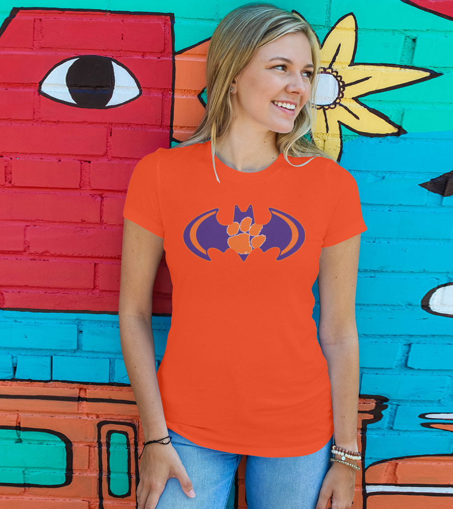Clemson Tigers Paw Bat T-Shirt