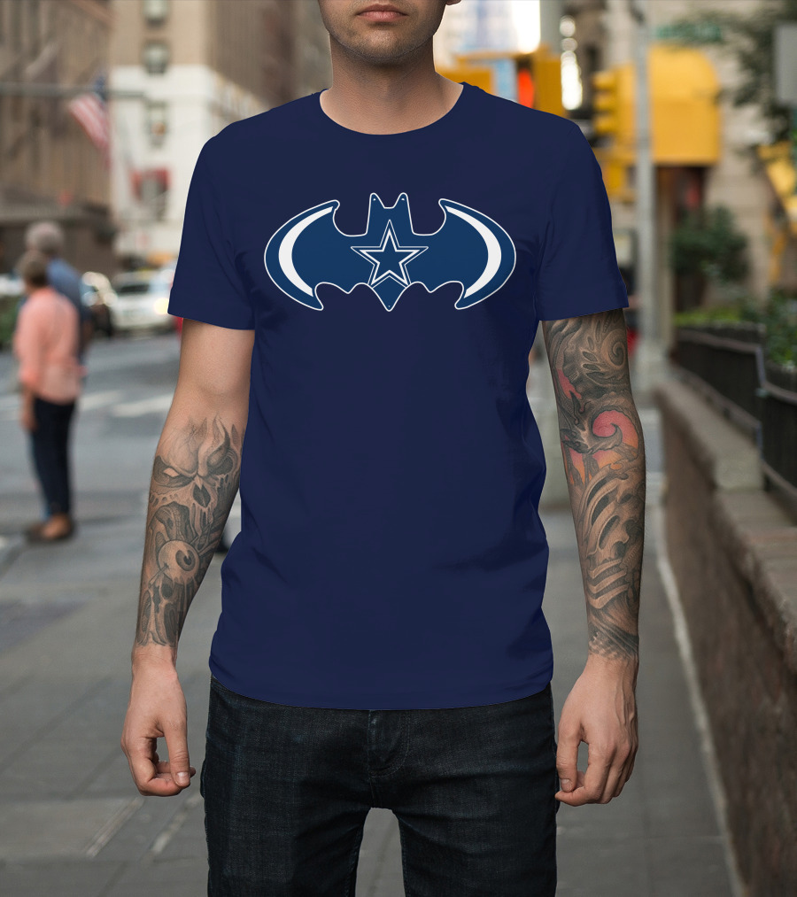 Dallas Cowboys Are Coming Batman Symbol Star T-Shirt