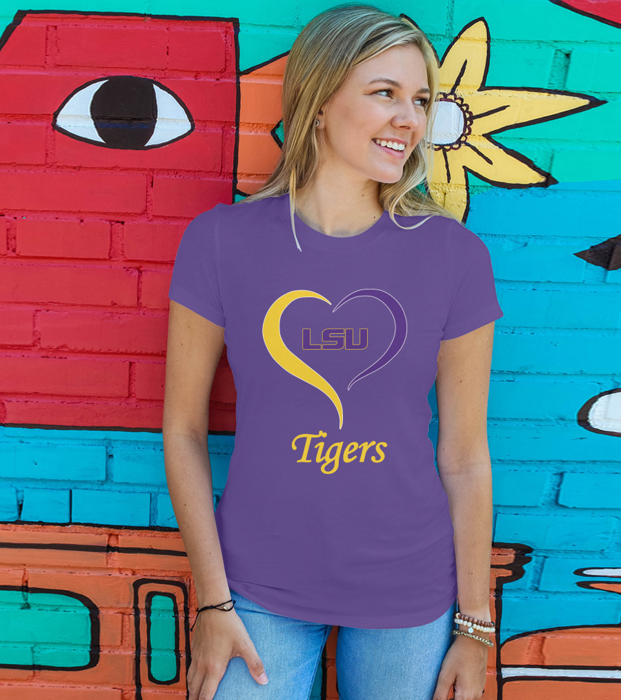 LSU Tigers Heart Symbol Pride T-Shirt