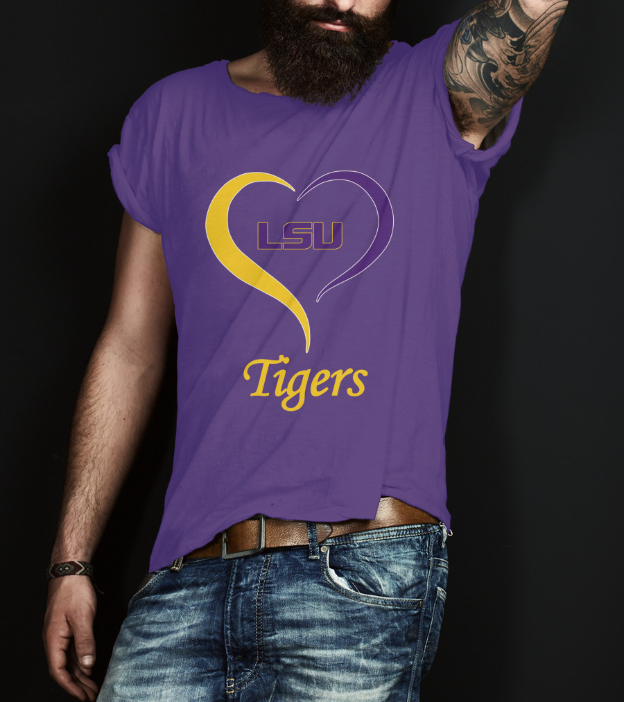 LSU Tigers Heart Symbol Pride T-Shirt