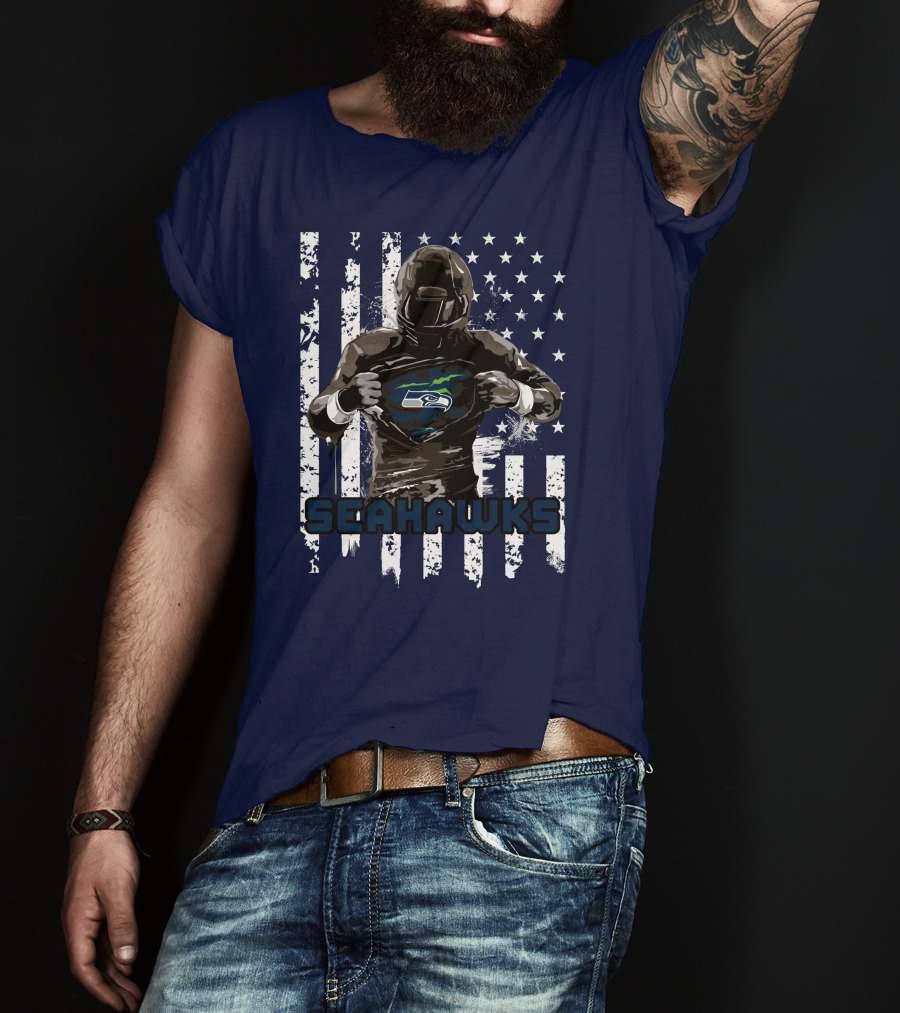 Seattle Seahawks Player Pride Flag T-Shirt